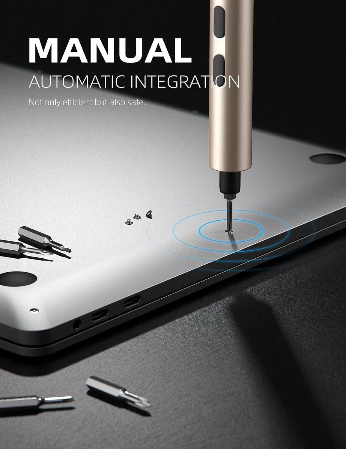 iFu Mini Electric Screwdriver, 42 in 1 Precision Screwdriver Set – Small Cordless Power Screwdriver with LED Light & 37 Magnetic Bits, Repair Tool for Phone Laptop Camera Watch Computer