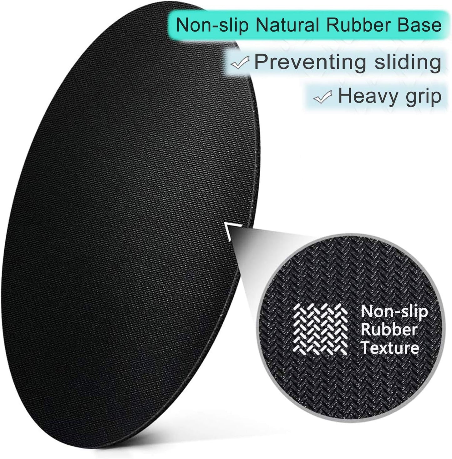 ITNRSIIET Round Mouse Pad with Stitched Edge Premium-Textured Waterproof Non-Slip Rubber Base Desktop Protection Mat Diameter 8.7 inches, Gray Marbling Gold