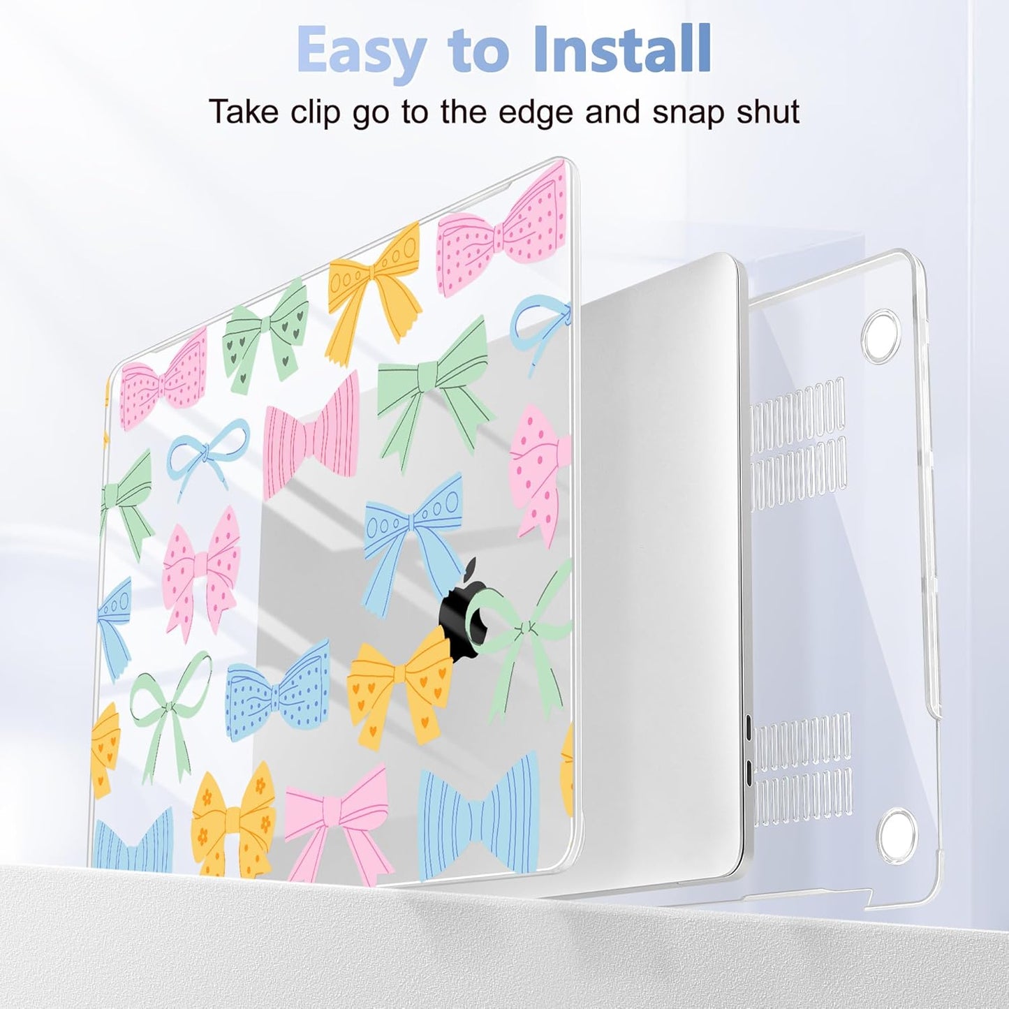 for MacBook Pro 16 inch Case 2019 2020 Release Model A2141, Plastic Hard Shell Cover with Keyboard Cover & Screen Protector for MacBook Pro 16 inch with Touch Bar & Touch ID, Colorful Bow