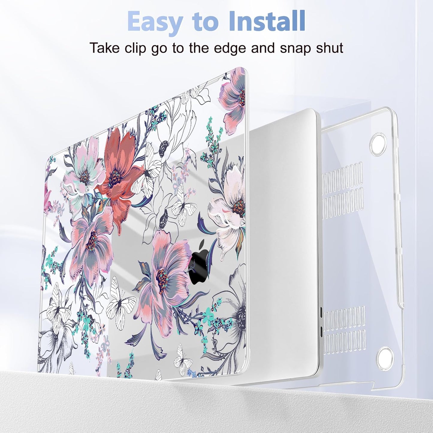 for MacBook Pro 16 inch Case 2019 2020 Release Model A2141, Plastic Hard Shell Cover with Keyboard Cover & Screen Protector for MacBook Pro 16 inch with Touch Bar & Touch ID, Floral C319