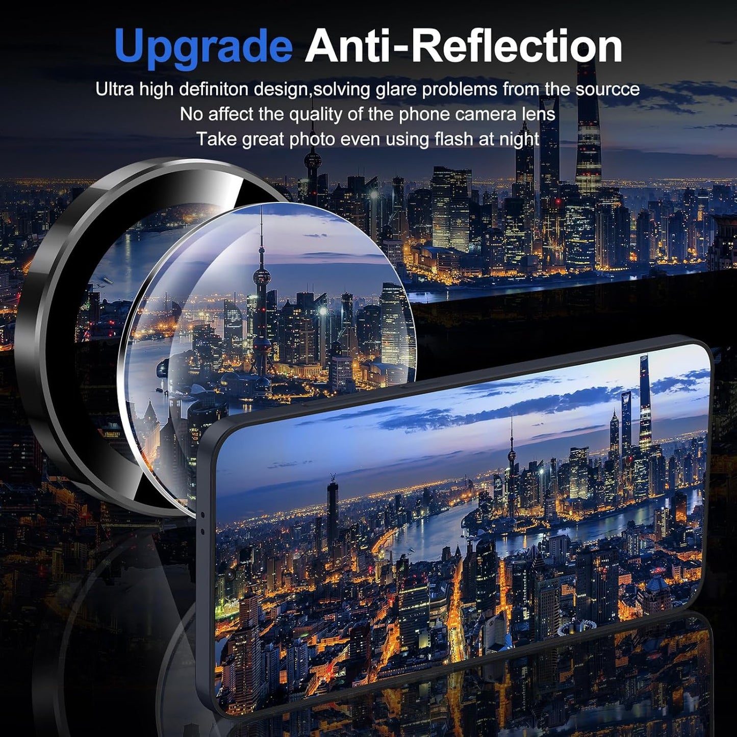 for Samsung Galaxy S25 Camera Lens Protector, Individual Metal Ring Tempered Glass Lens Cover, [Strong Adsorption] Scratch Resistant Ultra-Thin HD Clear Lens Cover, 1 Set-Black Ring