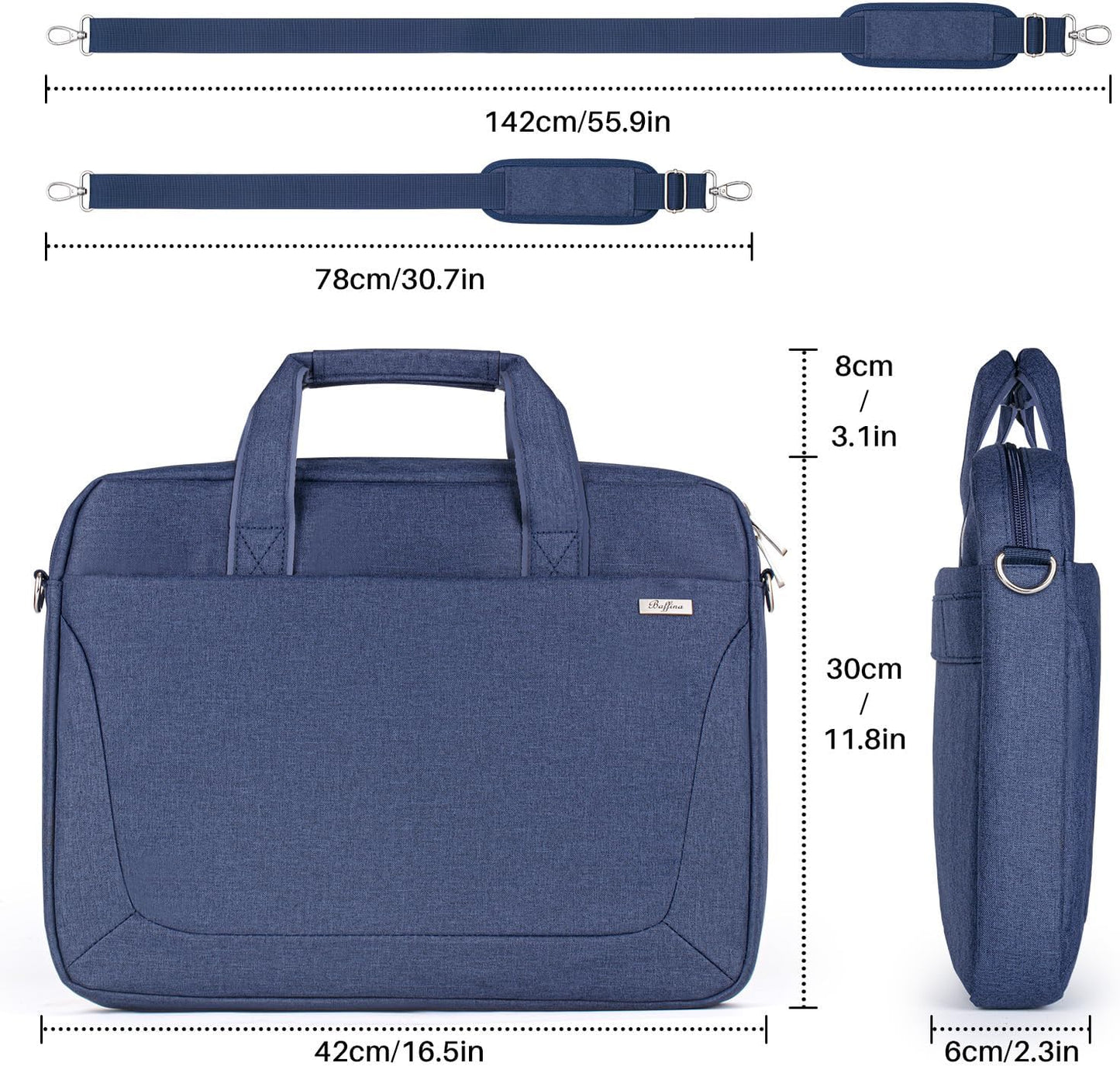 Laptop Shoulder Bag 15.6 16 17.3 Inch for Men Women,Waterproof Computer Carrying Case Messenger Bag Briefcase Work