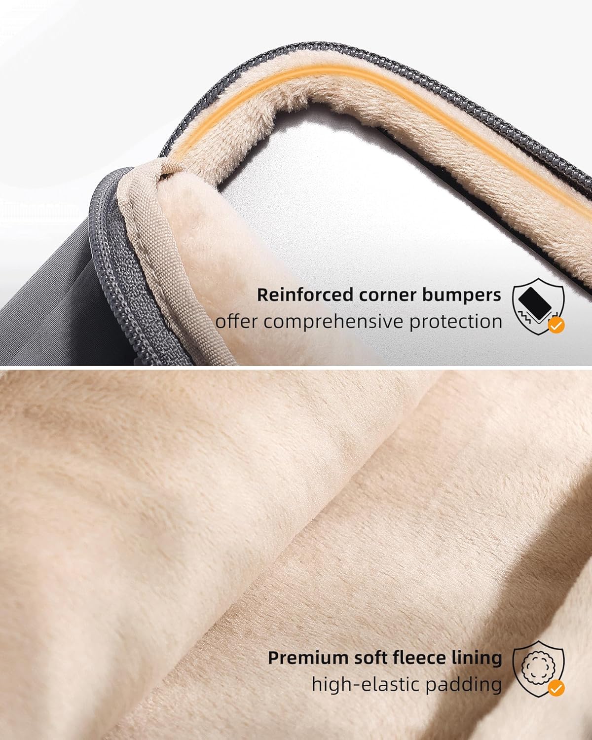 Laptop Case, Sleeve with Handle 360° Protectivie Puffy Laptop Sleeve Compatible with MacBook, Dell, HP