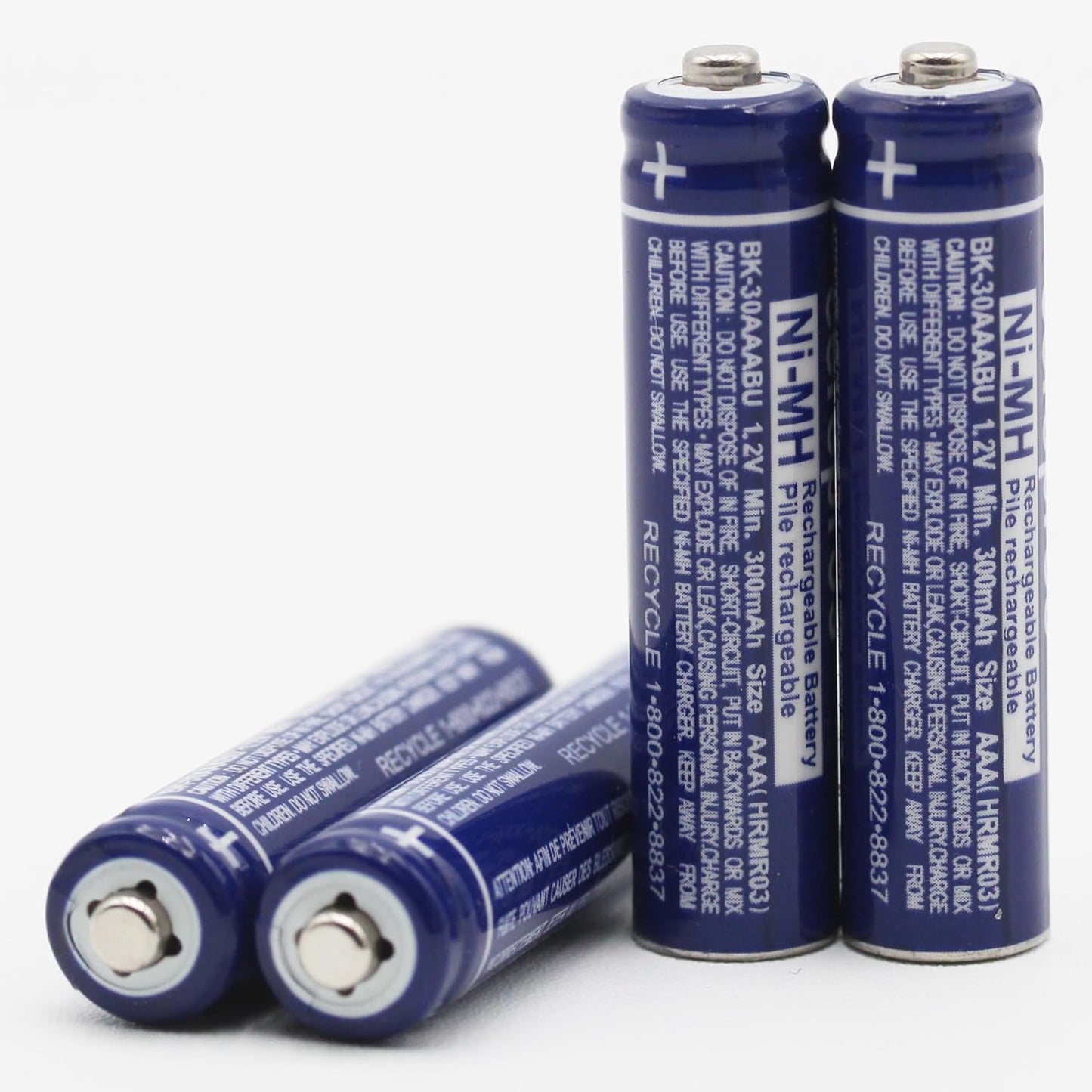 4-Pack BK-30AAABU Battery for Panasonic Cordless Phone BK30AAABU