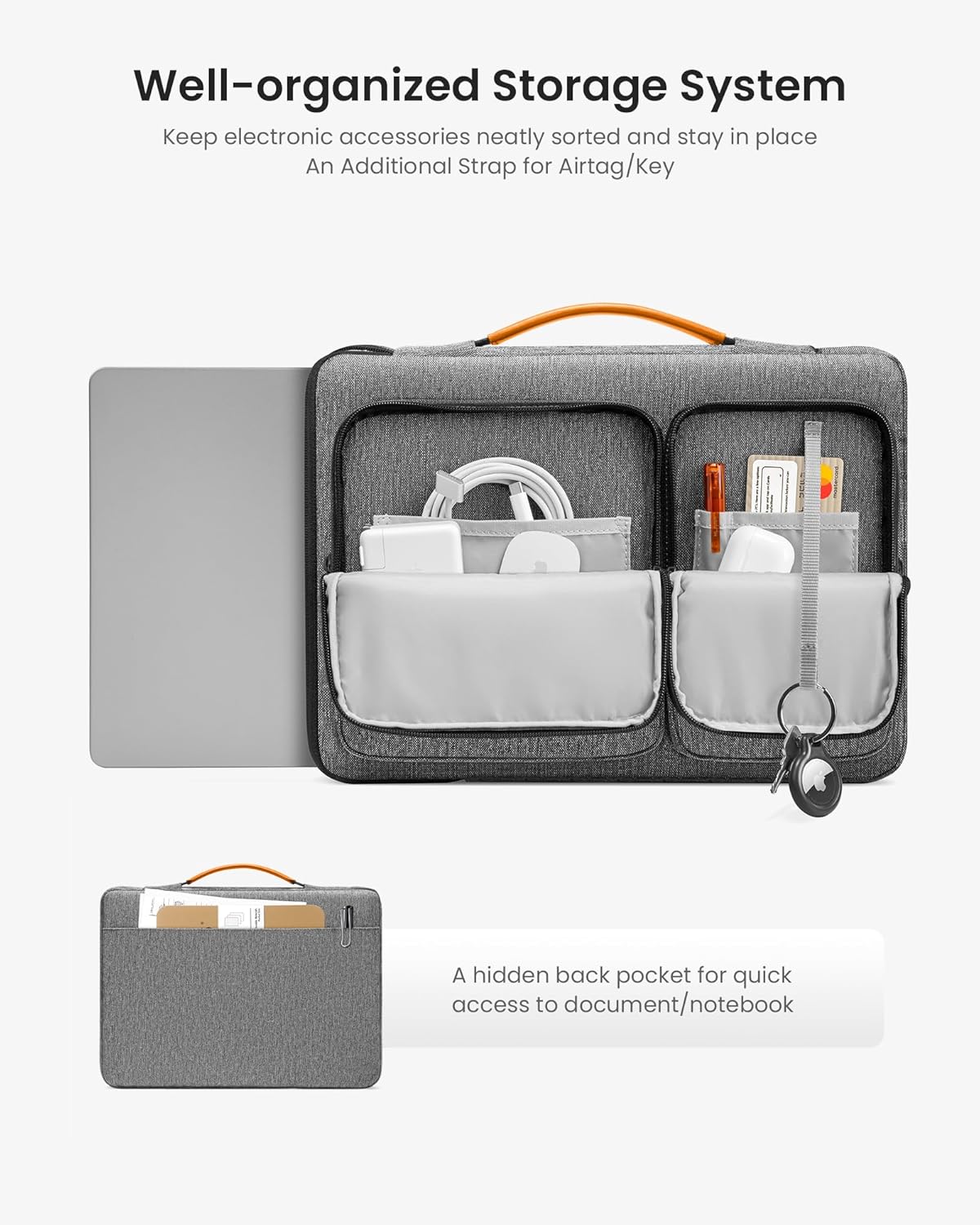 tomtoc 360 Protective Laptop Case for 16-inch MacBook Pro M4/M3/M2/M1 2024-2019, Water-Resistant Laptop Sleeve Bag for Dell XPS 16 Plus, The New Razer Blade 16