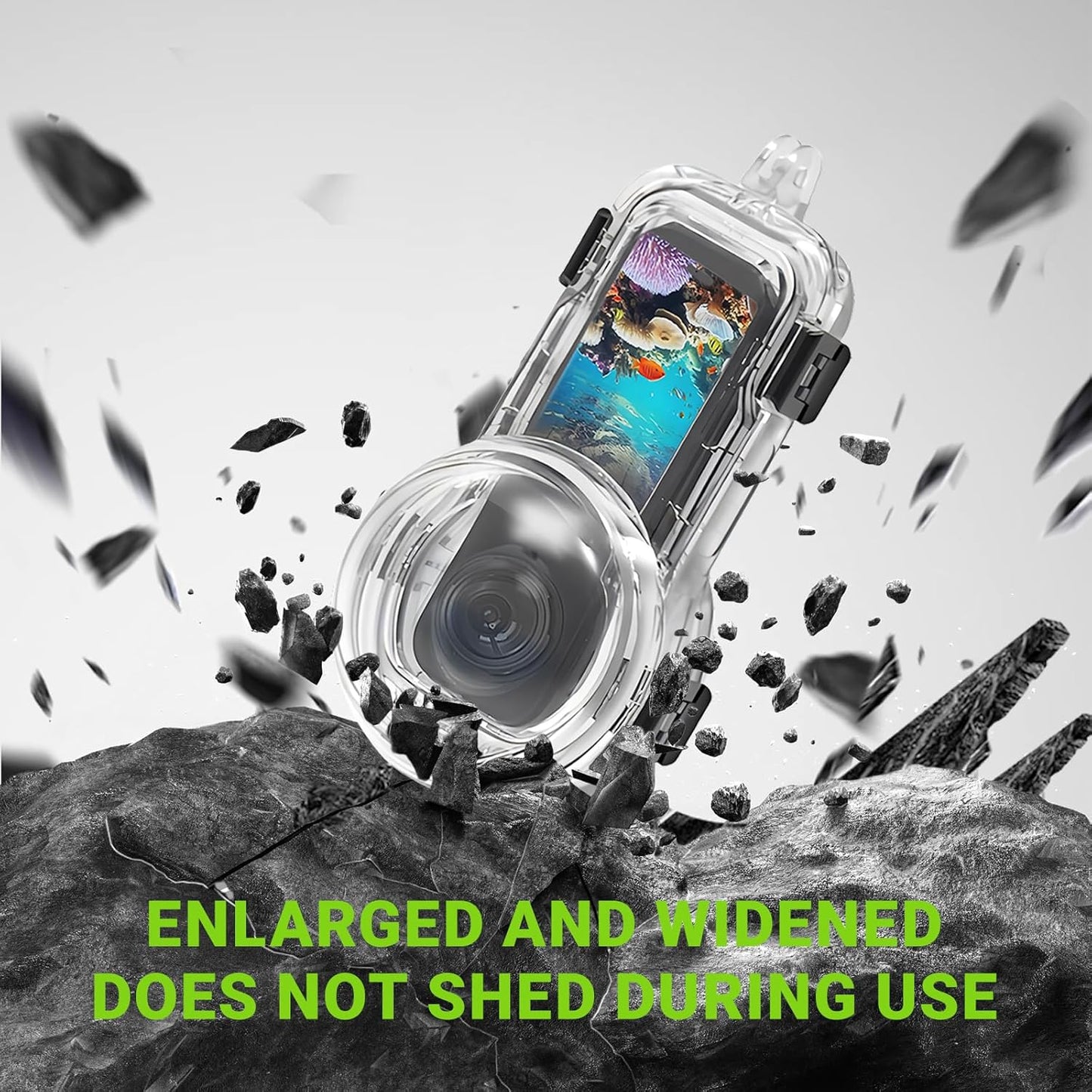 Invisible Dive Housing Case for Insta360 X5,Waterproof Up to 60M/196ft Invisible Underwater Photography Housing, X5 Protective Cover Shell with Bracket Accessories2