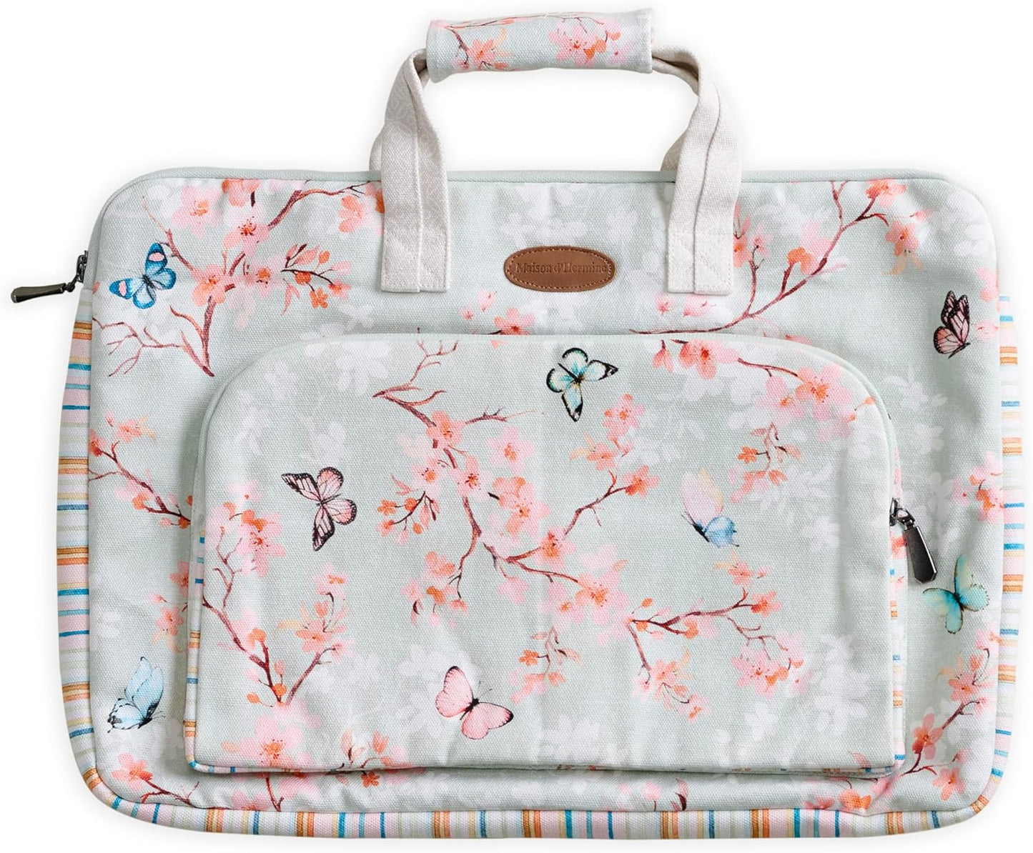 Maison d'Hermine Laptop bag with front pocket Stain and water repellent Cotton canvas