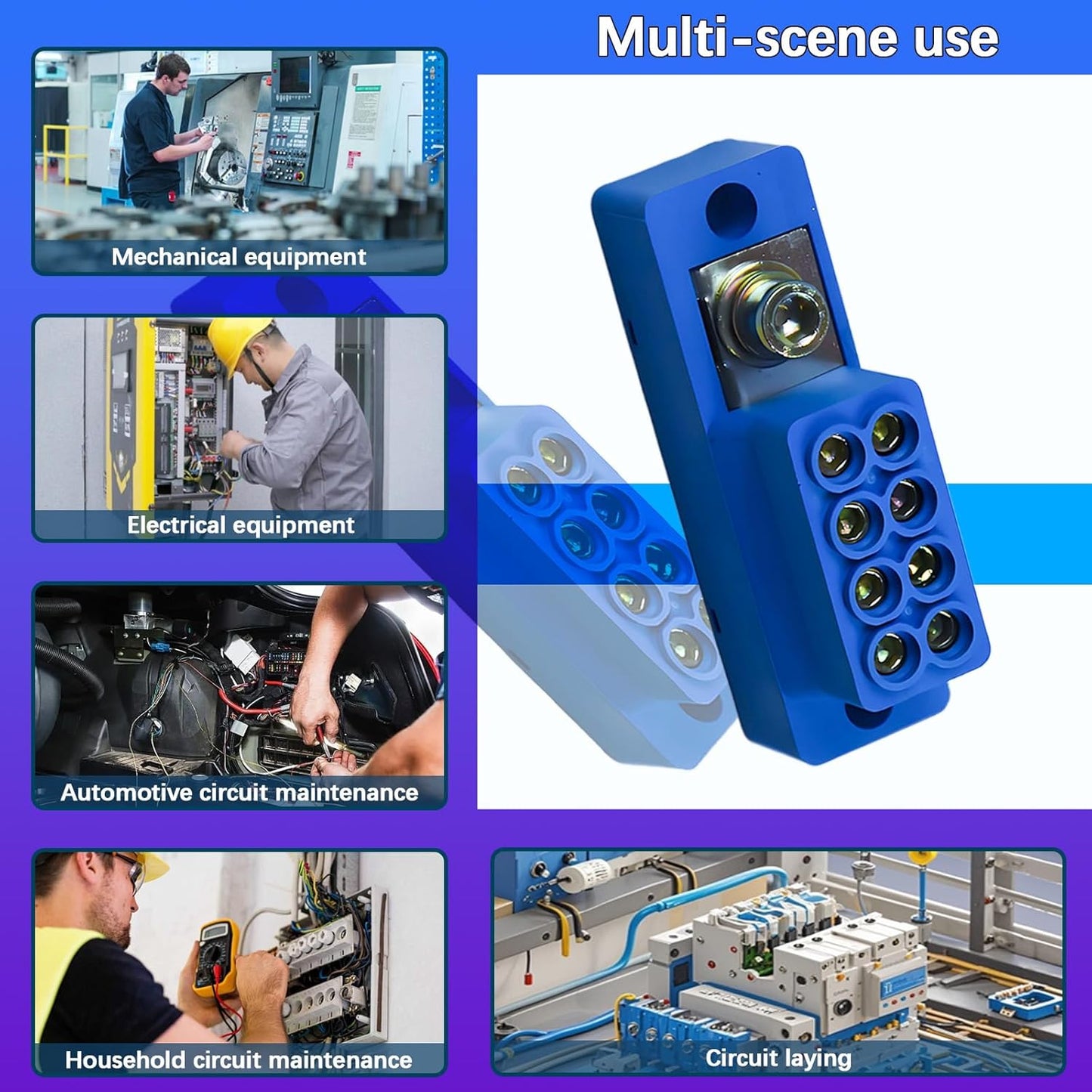 Busbar Terminal Block 1-in-4-Out | 12V-690V 60A High Current Power Distribution | Flame Retardant PC | with Thickened Copper Busbars for Industrial/EV Systems one Piece