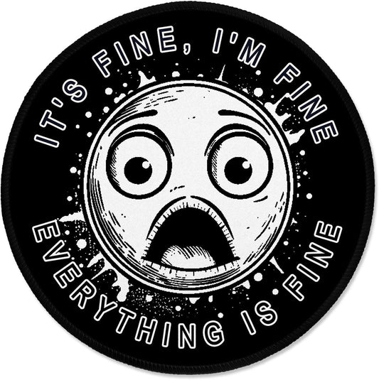 ITNRSIIET Round Mouse Pad with Stitched Edge Premium-Textured Waterproof Non-Slip Rubber Base Desktop Protection Mat Diameter 8.7 inches, Surprised