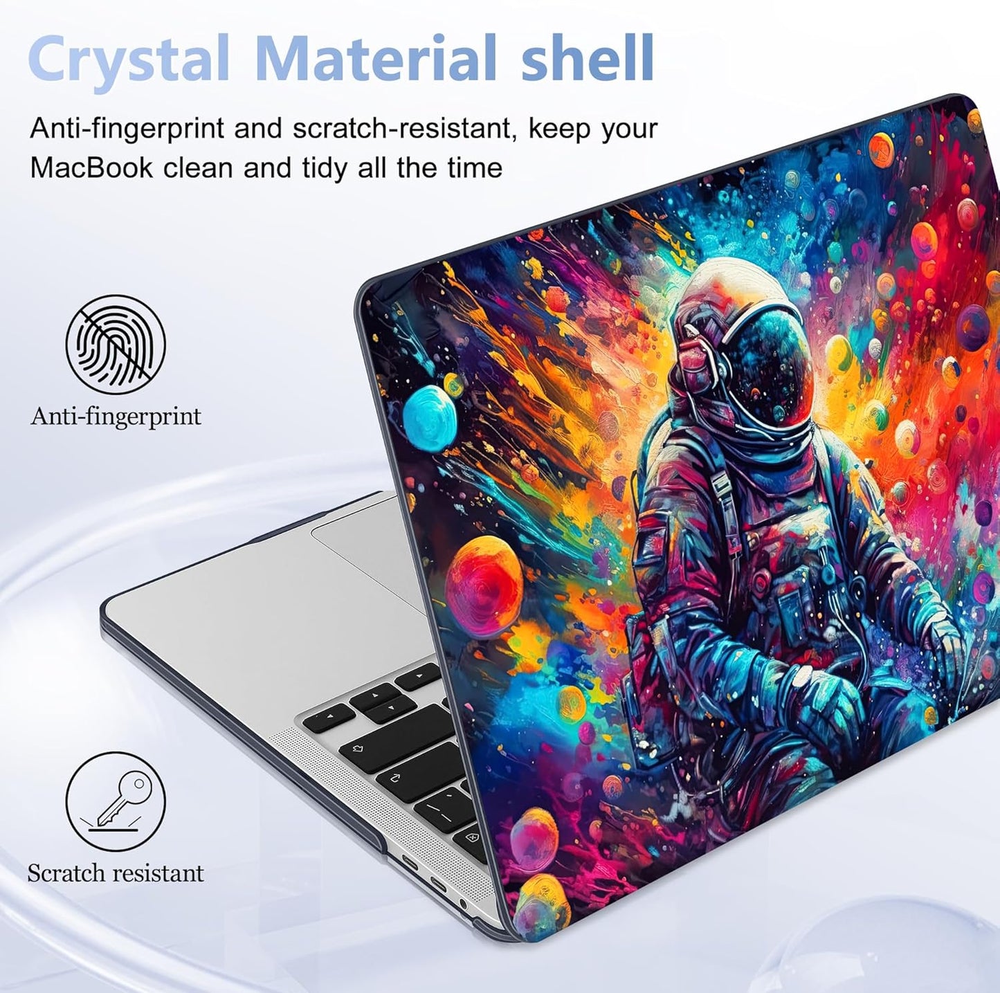 for MacBook Pro 16 inch Case 2019 2020 Release Model A2141, Plastic Hard Shell Cover with Keyboard Cover & Screen Protector for MacBook Pro 16 inch with Touch Bar & Touch ID - Astronaut