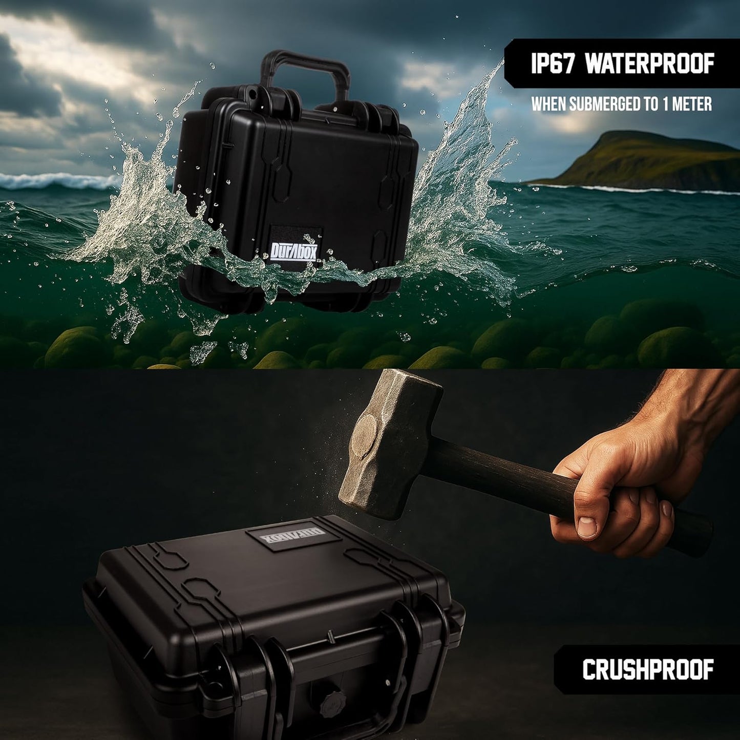 All Weather Hard Case 10 x 9 x 5” - TSA Approved Hard Shell Travel Case with Customizable Foam for Cameras, Lenses, Electronics and Other Gear