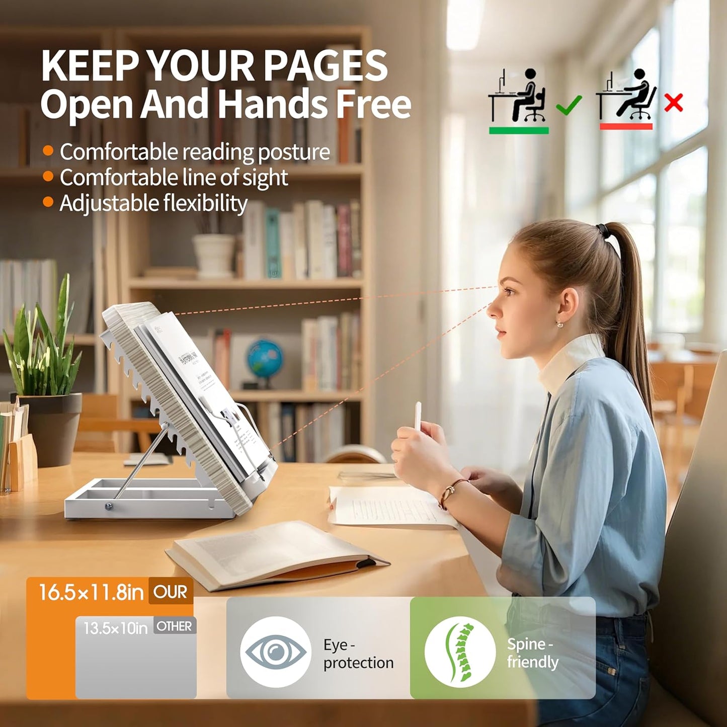 NAMON Laptop Floor Stand with Wheels - 2 in 1 Dual-use Floor & Desk, Adjustable Height from 16.5" to 51", Perfect for Home, Office, Meeting Room, Study (White Ash Effect)