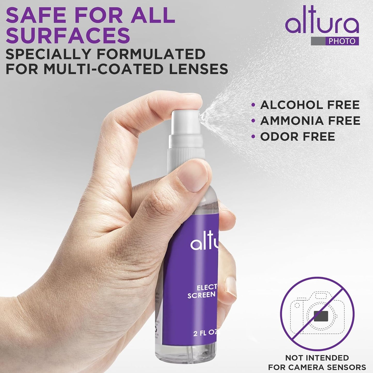 Altura Photo Professional Cleaning Kit for DSLR Cameras and Sensitive Electronics Bundle with 2oz Altura Photo Spray Lens and LCD Cleaner - Camera Accessories & Photography Accessories