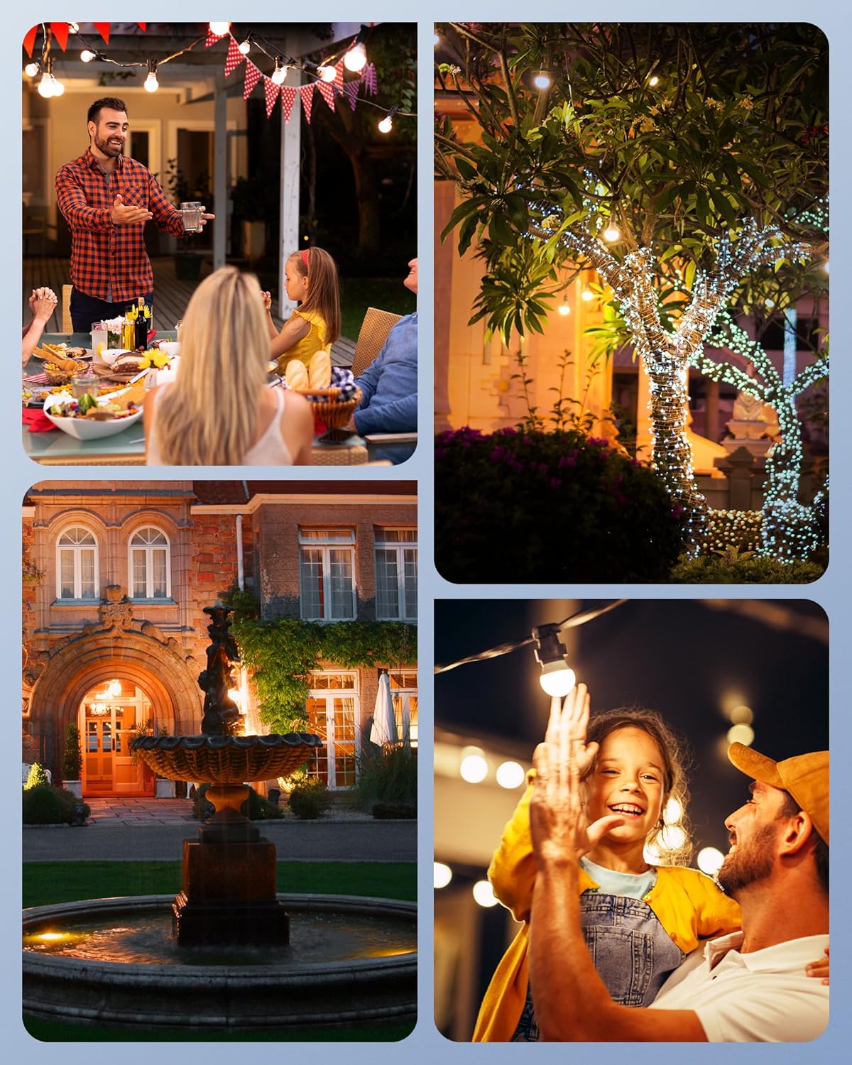 DEWENWILS Light Timer Outdoor Weatherproof, Heavy Duty 3-Prong Grounded Outlet, Dusk to Dawn and 2/4/6/8 Countdown Timer for String Light, UL Listed