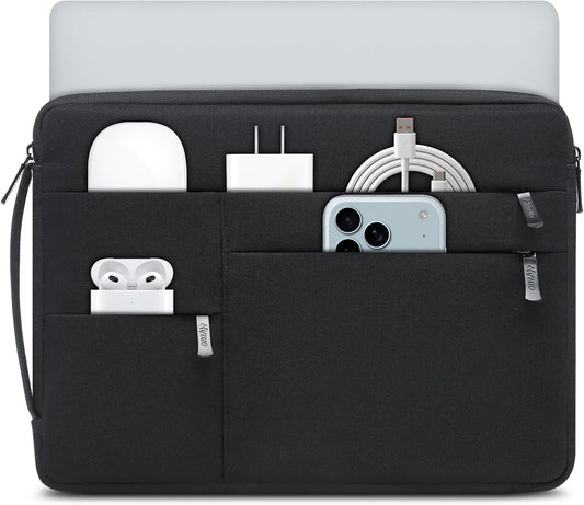 HYZUO 15-16 Inch Laptop Sleeve Bag for MacBook Pro 16 M4/M3/M2/M1 2025-2019, 15" Surface Book, Portable NoteBook Case for 15" 15.6" HP Dell Lenovo ThinkBook Asus Acer Samsung HUAWEI, Classic Black