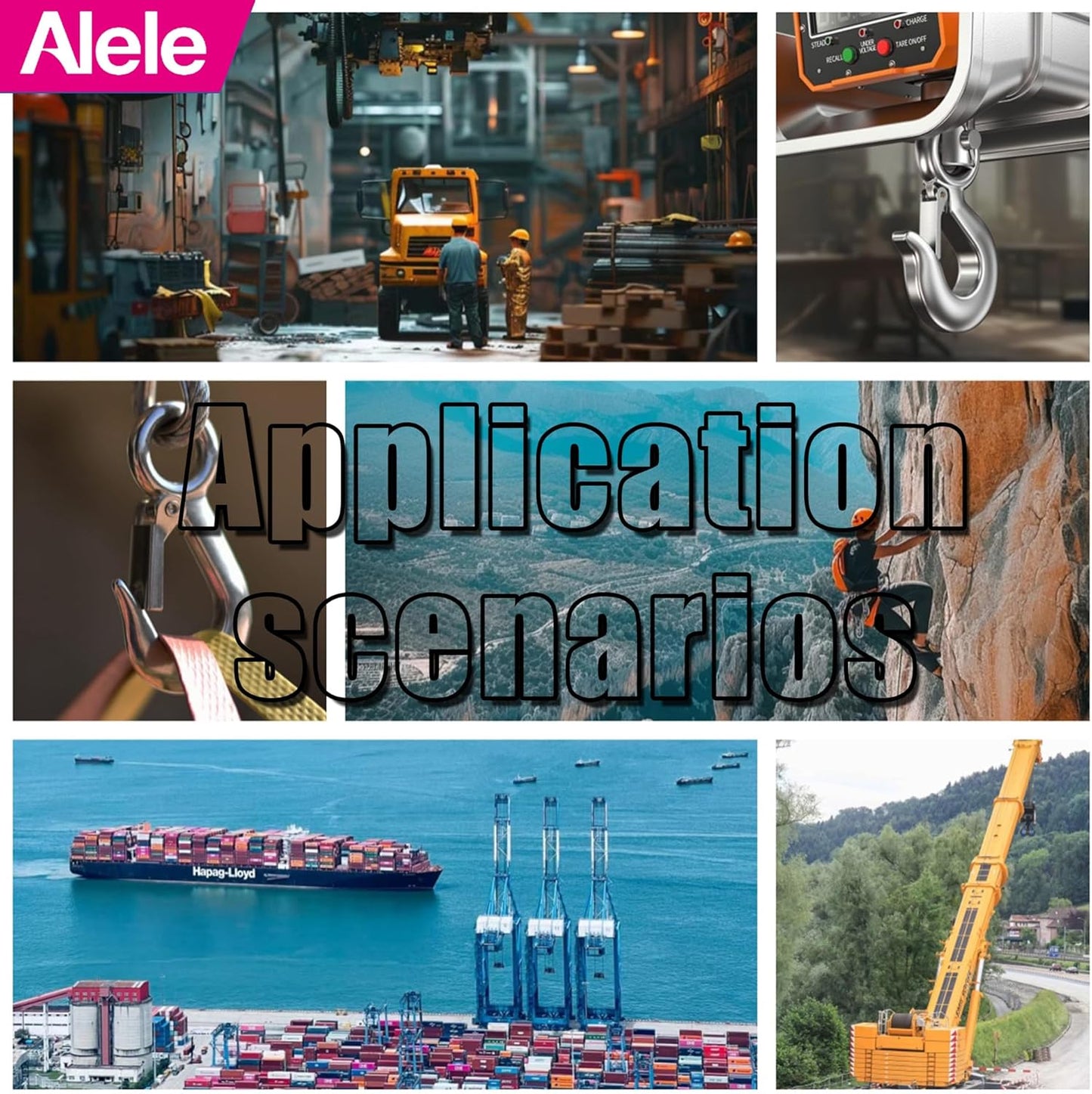 Alele 2Pack Grab Hooks, Slip Hooks,Stainless Steel Lifting Hook Rigging Accessory (Grab Hooks 200Kg 2p)