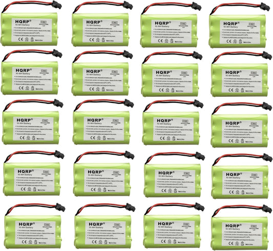 HQRP 20-Pack Cordless Phone Battery Compatible with Uniden PowerMax 5.8GHz 30878864022, Powermax 2.4 GHz, GE TL26402, GP 80AAALH3BMX, 80AAALH3BMZ Replacement