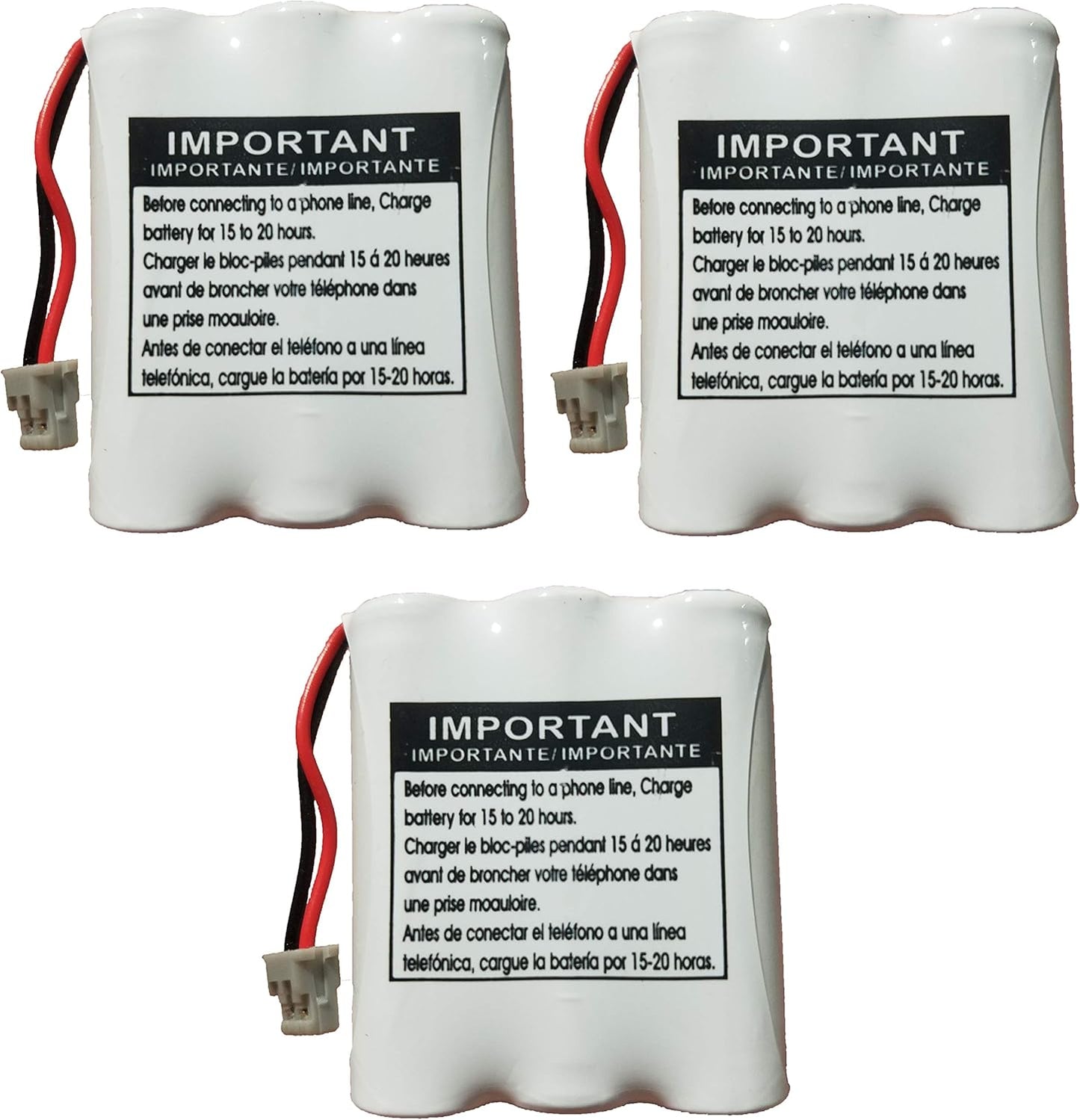 JGD BT-905 BT-800 BBTY0663001 Battery Compatible with Uniden BT905 BT800 BT-1006 BP-905 BBTY-0444001 BBTY-0449001 Panasonic P-P501 P-P508 AT&T 200 24032 Cordless Telephones (3-Pack)