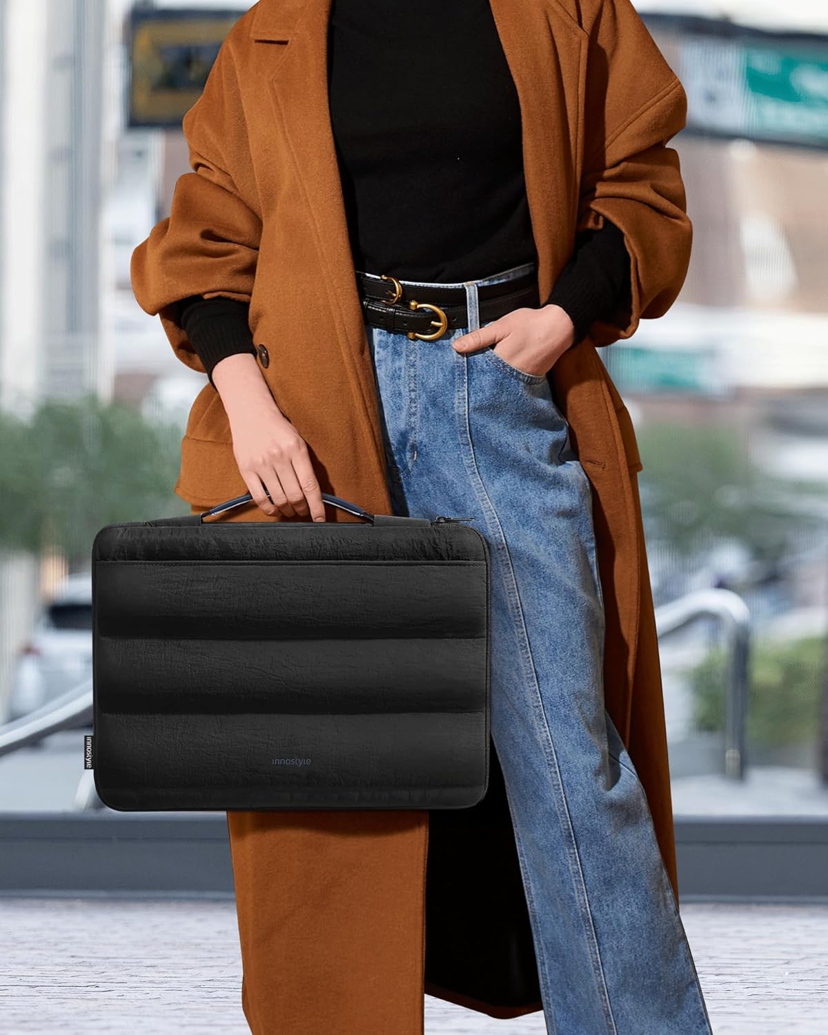 Laptop Case, Sleeve with Handle 360° Protectivie Puffy Laptop Sleeve Compatible with MacBook, Dell, HP