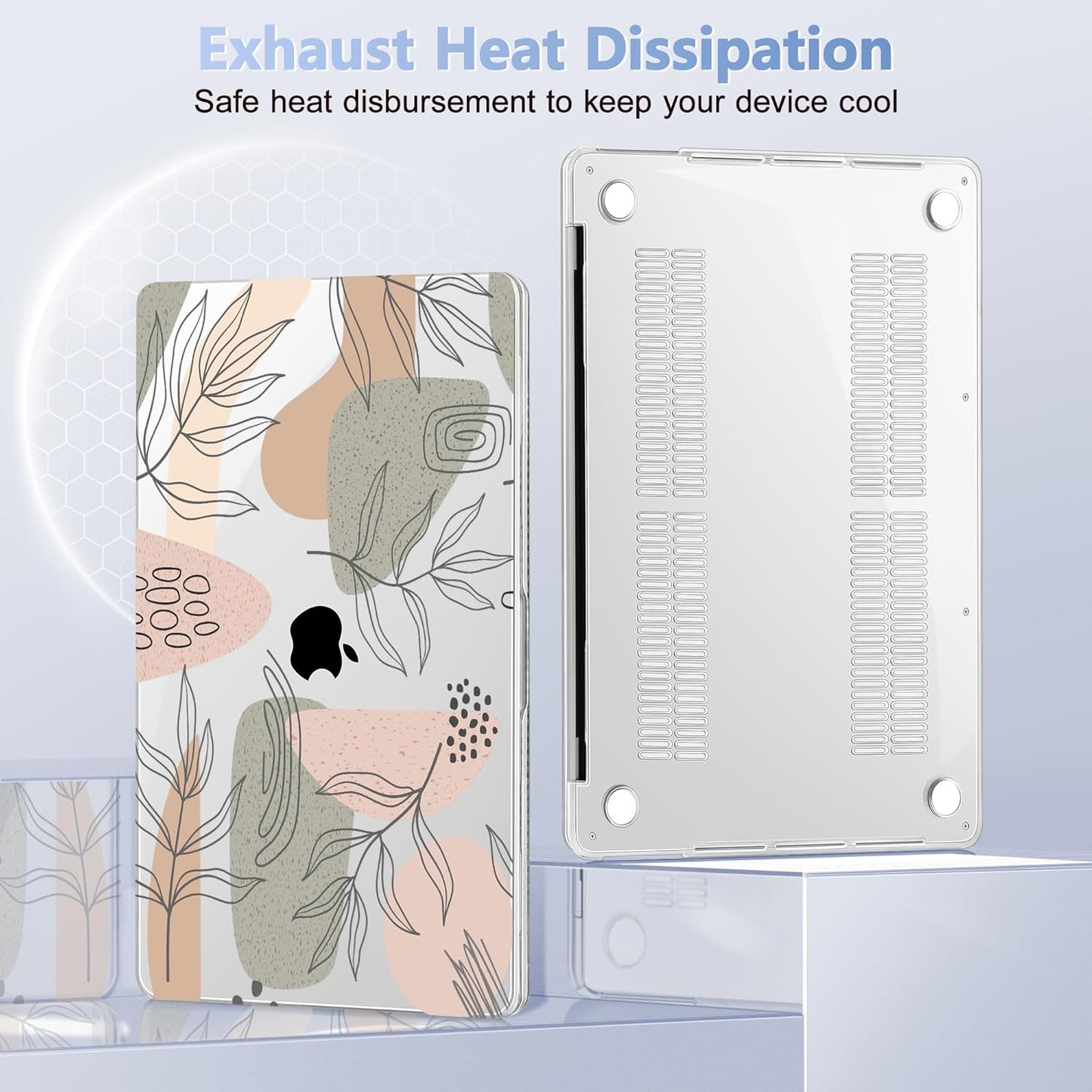 for MacBook Pro 16 inch Case 2019 2020 Release Model A2141, Plastic Hard Shell Cover with Keyboard Cover & Screen Protector for MacBook Pro 16 inch with Touch Bar & Touch ID - Tropical Leaves