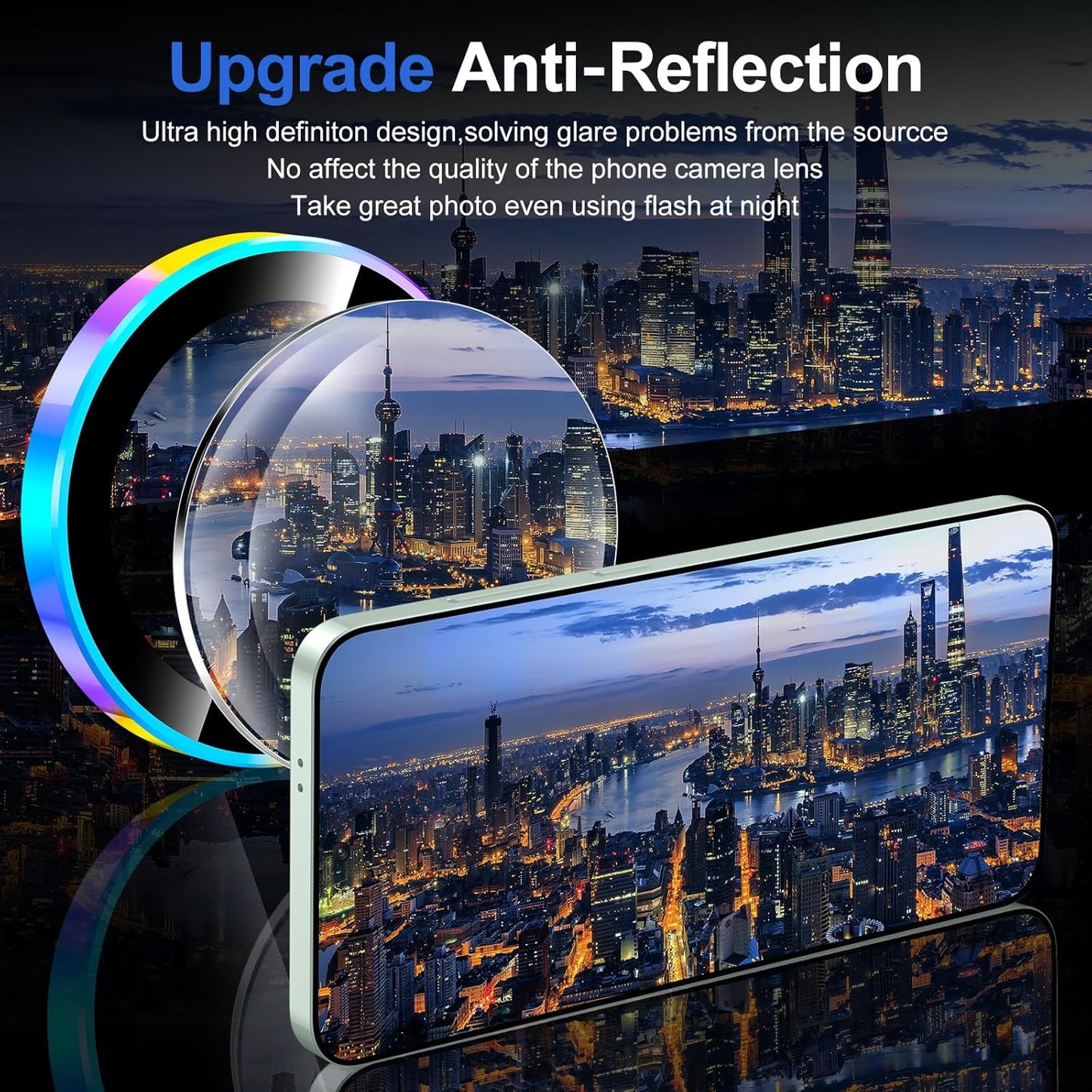 for Samsung Galaxy S25 Camera Lens Protector, Individual Metal Ring Tempered Glass Lens Cover, [Strong Adsorption] Scratch Resistant Ultra-Thin HD Clear Lens Cover, 1 Set-Colorful Ring