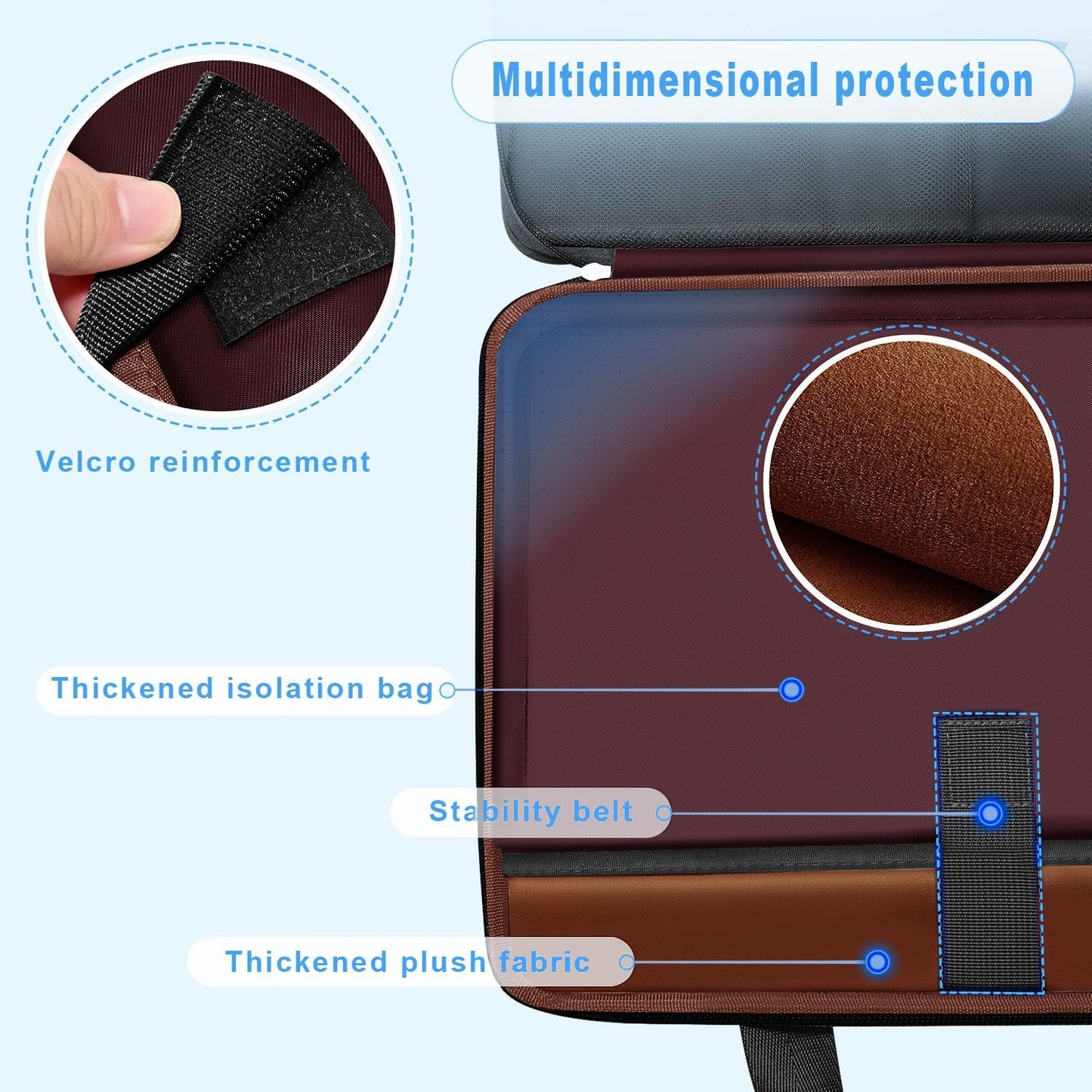 ZINZ Slim Expandable Laptop Case 15.6 Inch Sleeve Upgraded Protective Durable Recycled Carrying Case Compatible with MacBook 15" & 16" and Most 15" 15.6" 16" Notebook,B01K01