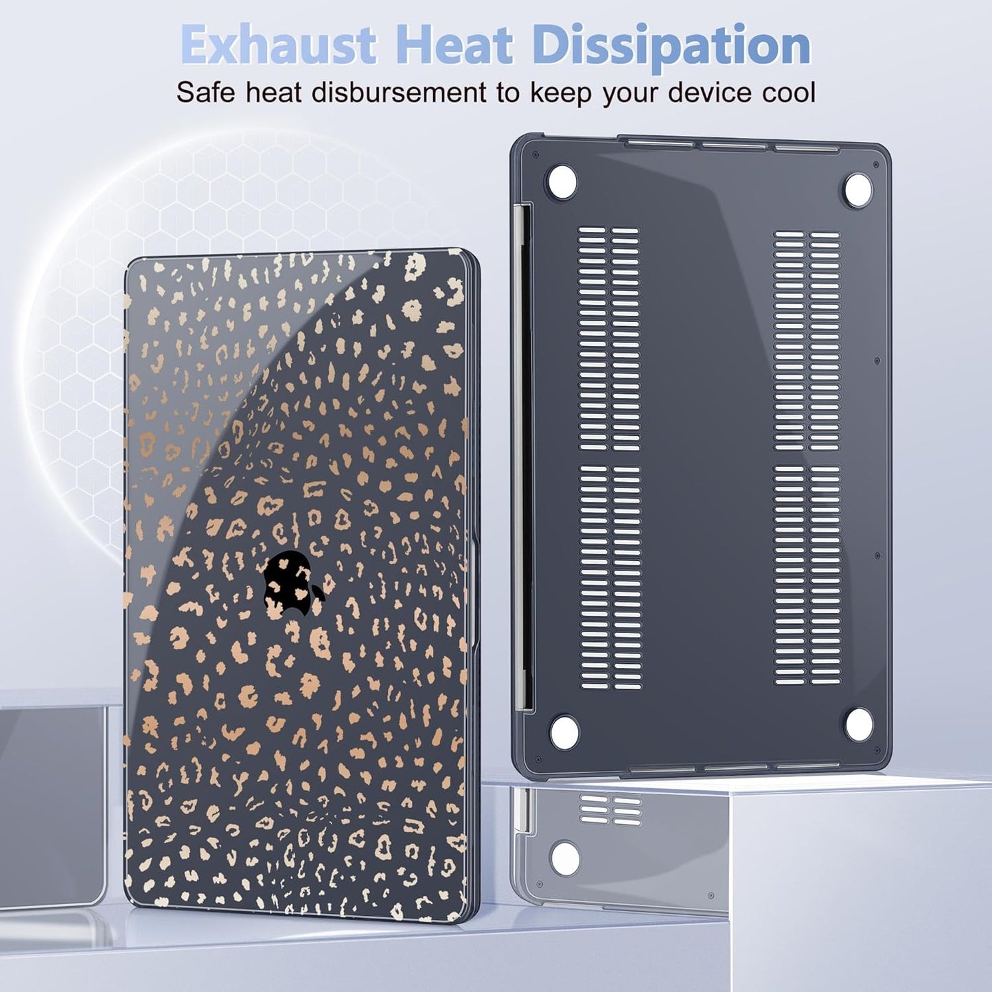 May Chen Case for MacBook Pro 13 inch M2 2023,2022,2021,2020 A2338 M1 A2251 A2289, Plastic Hard Shell Case for MacBook Pro 13" with Touch Bar Fits Touch ID, Leopard Print