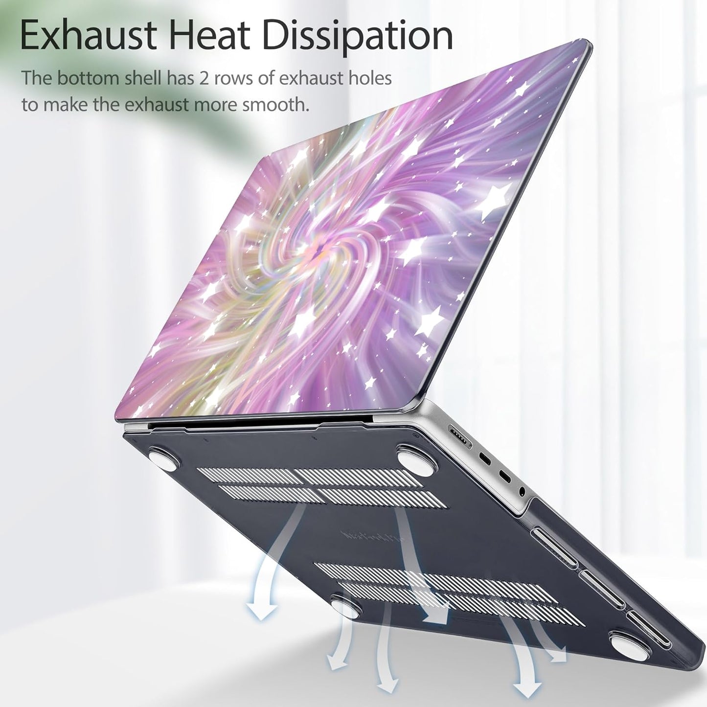 Tuiklol for MacBook Pro 14 Inch Case 2024-2021 Release M4 A3112 A3401 A3185/M3 A2918 A2992/M2 A2779/M1 A2442 Pro/Max,Hard Shell Case with Keyboard Cover & Screen Protector for Touch ID,Bright abstract