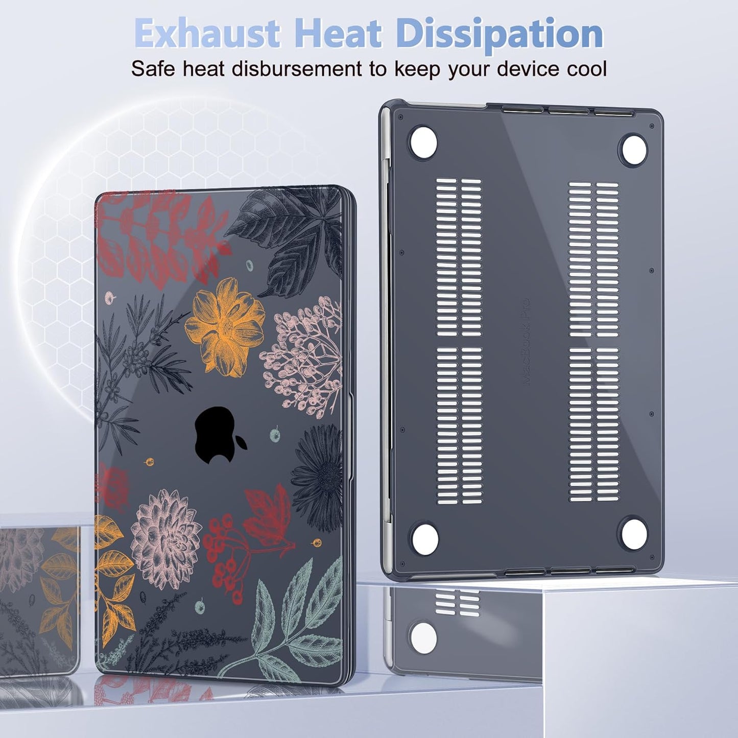 for MacBook Pro 16 inch Case 2021 2022 2023 2024 Release A3186 A3403 M4 A2991 M3 A2780 M2 A2485 M1 Pro/Max, Hard Shell Case with Screen Protector & Keyboard Cover, Autumn Leaves