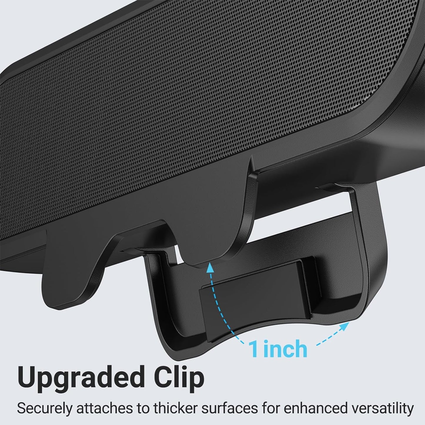 INGA Computer Speakers for Desktop PC, USB Monitor Speaker Bar with Clip-On, Wired Desk Speakers with HD Stereo Loud Sound, Laptop Speaker Mini Sound Bar, Easily Clamps to Monitor
