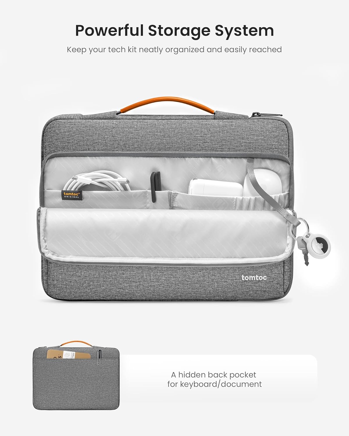 tomtoc 360 Protective Laptop Carrying Case for 2025 13-inch MacBook Air M4/A3240 M3/A3113 M2/A2681 M1/A2337, MacBook Pro M2/A2686 M1/A2337, iPad Pro M4 & iPad Air M3, Water-Resistant Laptop Bag