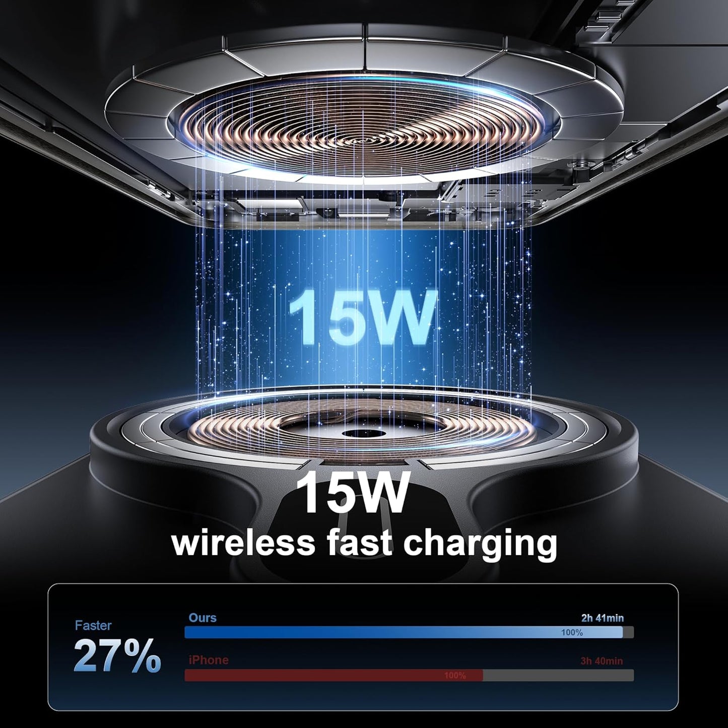 for Qi2 15W Wireless MagSafe Car Mount Charger Cup Phone Holder,15W Fast Charging Charger Phone Holder Mount for iPhone 16/15/14/13/12, Galaxy S25, Fast Charging for Magnetic iPhone Car Accessories