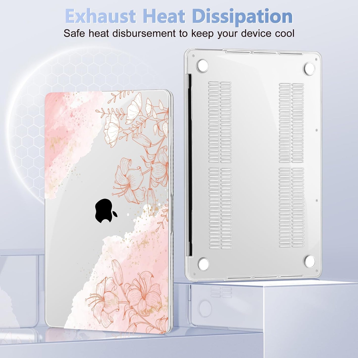 for MacBook Pro 16 inch Case 2019 2020 Release Model A2141, Plastic Hard Shell Cover with Keyboard Cover for MacBook Pro 16 inch with Touch Bar & Touch ID - Watercolor Floral