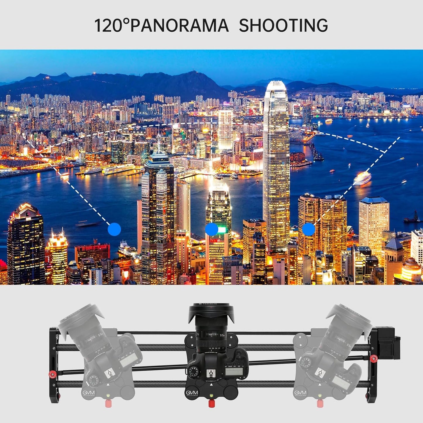 GVM Carbon Fiber Motorized Camera Slider - 31"/80CM with Remote Control, Supports Time-Lapse Photography, Video Mode, Tracking Shooting for Most Cameras