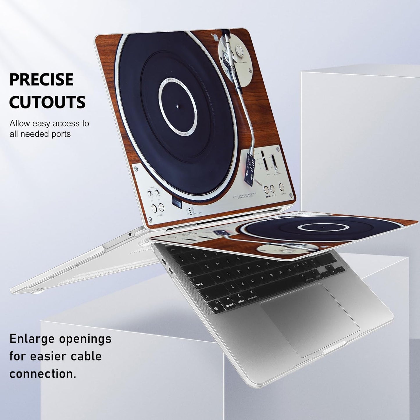 May Chen Compatible with MacBook Pro 13 inch Case 2022 2021 2020 Release Models A2338 M2 M1 A2251 A2289, Plastic Hard Shell Case for MacBook Pro 13 inch with Touch Bar Fits Touch ID, Gramophone