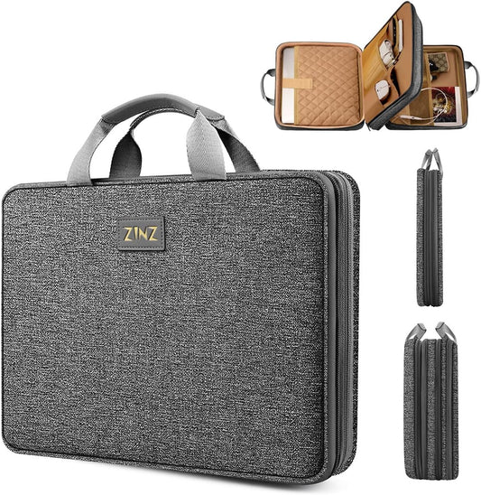 ZINZ Slim Expandable Laptop Case 15.6 Inch Sleeve Upgraded Protective Durable Recycled Carrying Case Compatible with MacBook 15" & 16" and Most 15" 15.6" 16" Notebook,D01G01