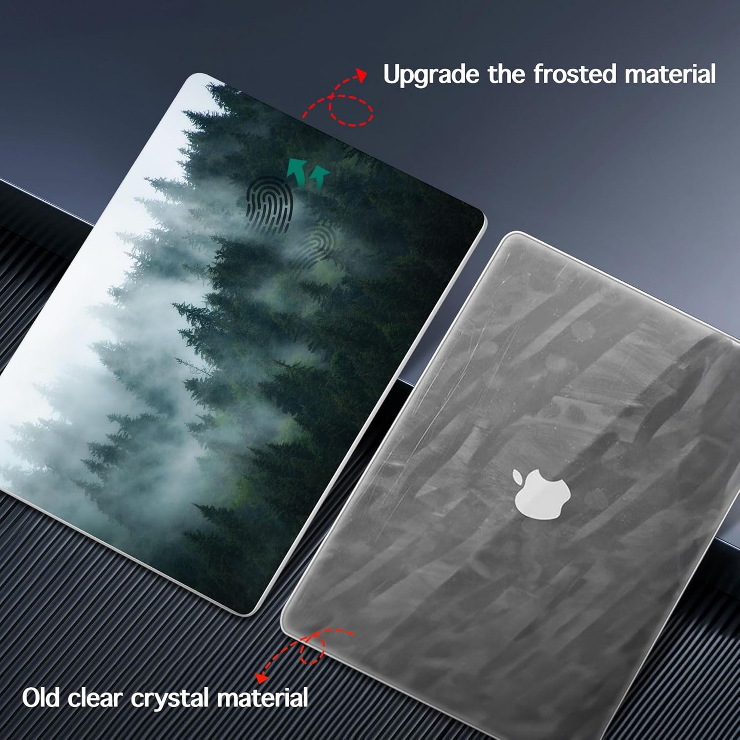 for MacBook Pro 16 inch Case 2021 2022 2023 2024 Release A3186 A3403 M4 A2991 M3 A2780 M2 A2485 M1 Pro/Max, Hard Shell Case with Screen Protector & Keyboard Cover, Forest