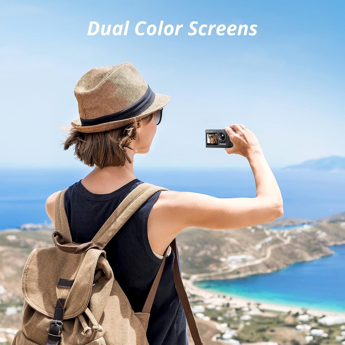 AKASO Brave 4 Pro 4K30 Action Camera with 64GB MicroSD U3 Card, 131FT Underwater Waterproof Camera EIS Touch Screen Remote Control with 2x1350mAh Batteries and Helmet Accessories Kit Bundle