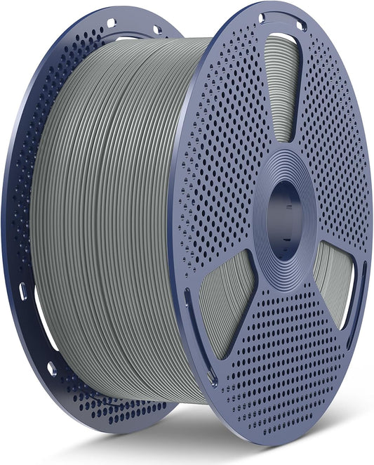 SUNLU Large Spool 5KG PETG Filament, 3D Printer Filament PETG 1.75mm, Less Stringing Good Layer Adhesion High Toughness, Big Roll Filament, 5kg Spool(11 lbs), Grey