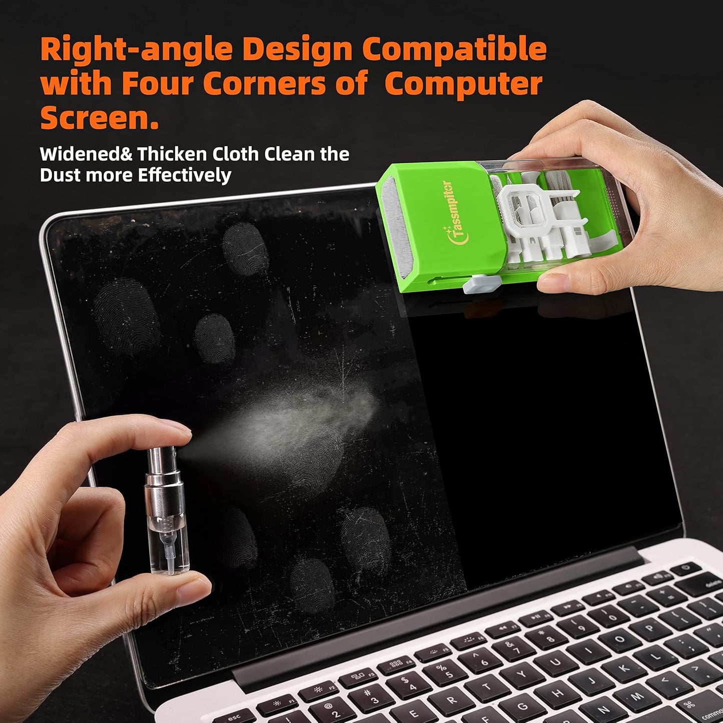 Laptop Screen Keyboard Cleaner Kit, All in 1 Electronics Cleaning Tool for MacBook iPad iPhone Pro Cell Phone, Brush Tool for Tablet, Computer, PC Monitor,TV Camera Lens with Patent, Green