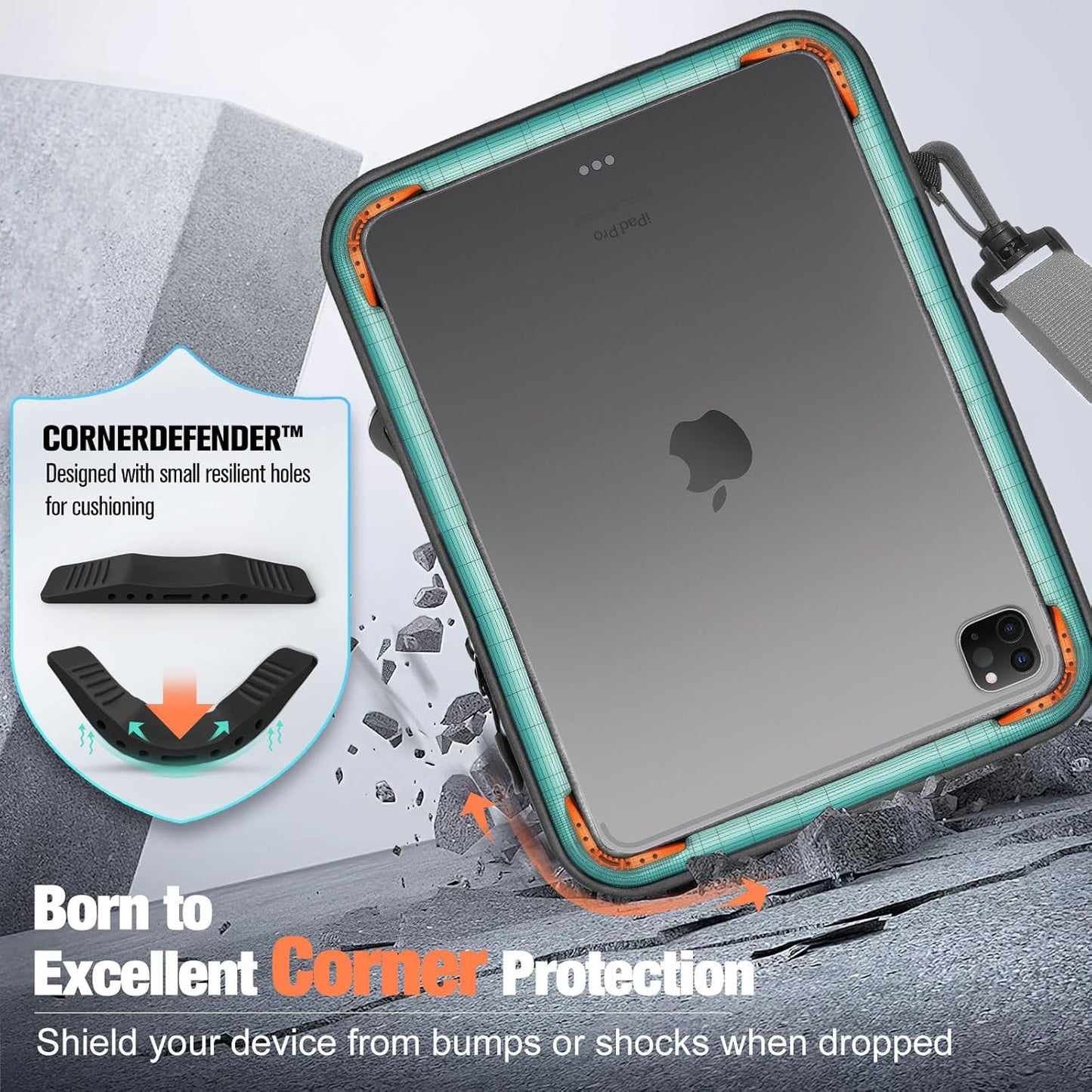 MoKo 9-11 Inch Tablet Sleeve Bag, Fits 11 inch iPad Air M3, iPad A16 2025, Pro 11 M4, 10/9/8/7th, Tab S8/S9 11, Multifunctional Bag with Shoulder and Headphone Port, Light Gray