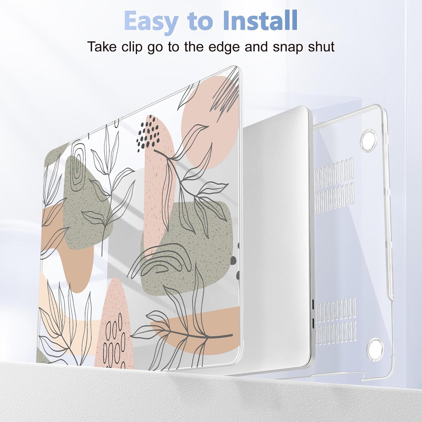 for MacBook Pro 16 inch Case 2019 2020 Release Model A2141, Plastic Hard Shell Cover with Keyboard Cover & Screen Protector for MacBook Pro 16 inch with Touch Bar & Touch ID - Tropical Leaves