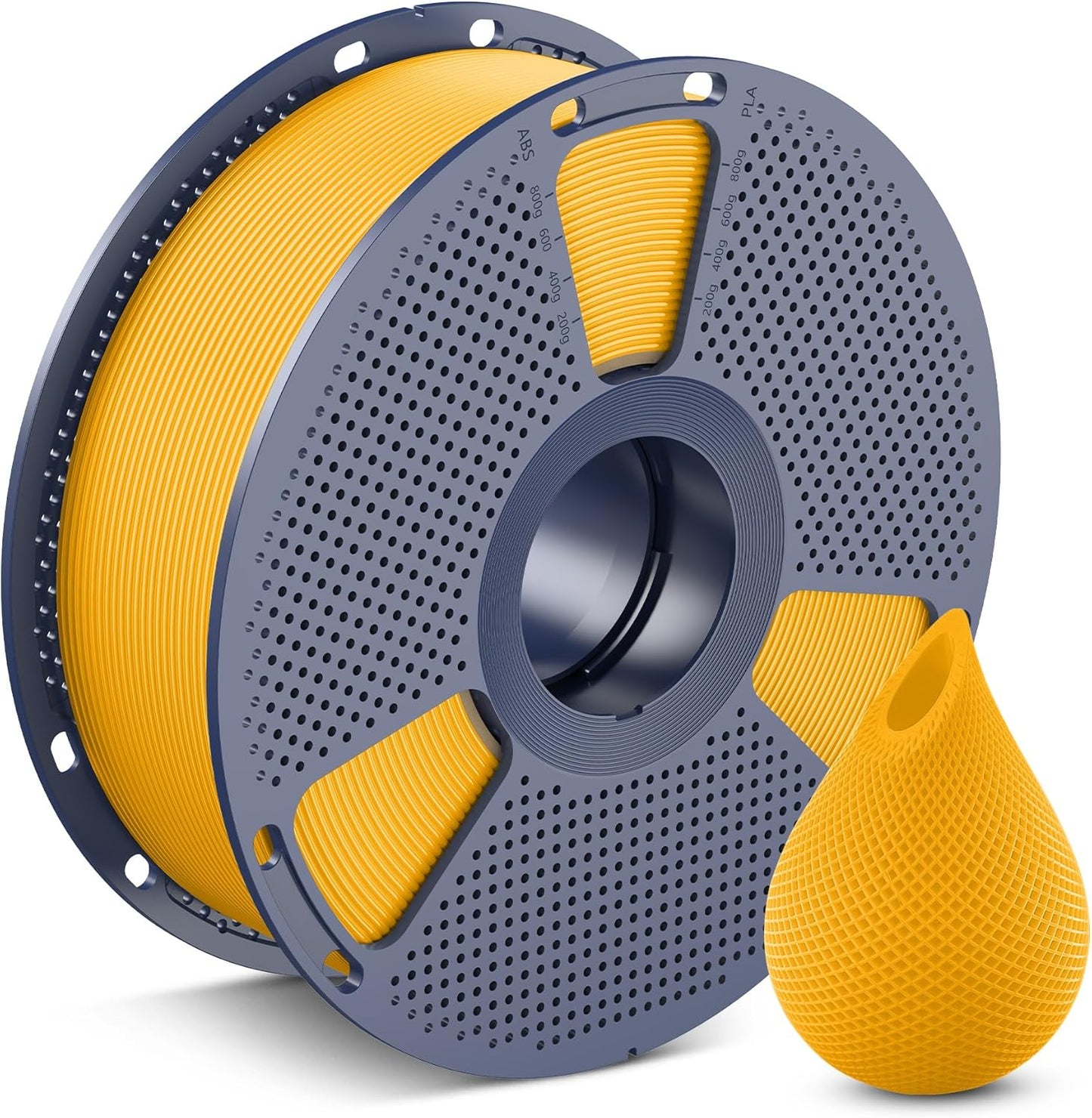 SUNLU 3D Printer Filament PETG Filament 1.75mm, Less Stringing Good Layer Adhesion High Toughness, PETG Filament 1.75 ±0.02mm, 1kg Spool(2.2lbs), Vivid Yellow