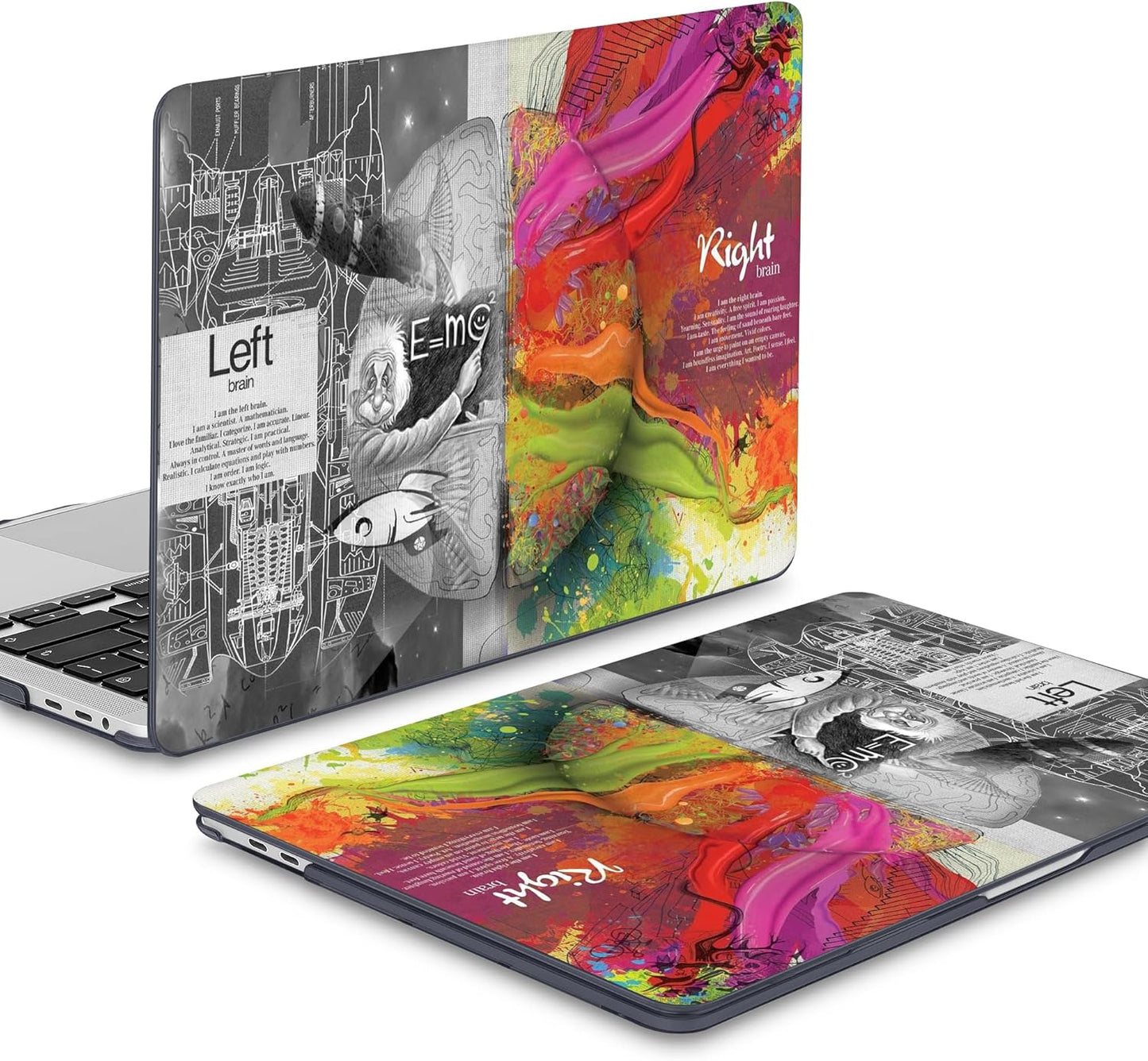 Mektron 16 inch Laptop Case, for MacBook Pro 16 inch Cover A2141 2020 2019 with Touch bar & Touch ID, Soft Touch Hard Shell Case w/Keyboard Skin Screen Protector Dust Plug, Wonderful Brain