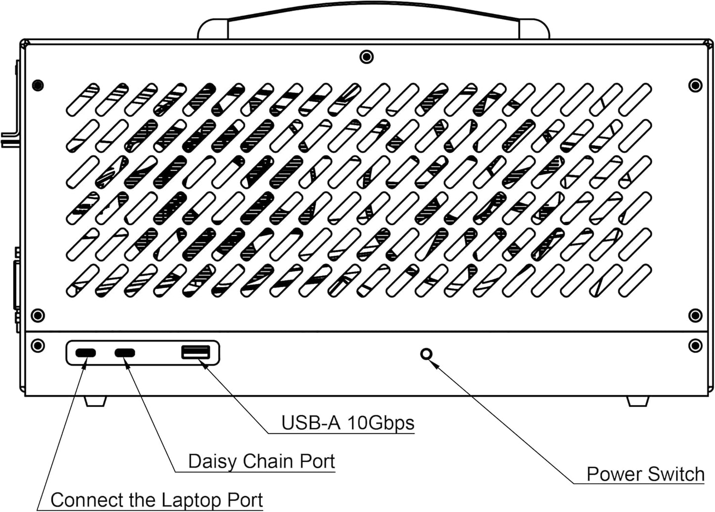 Compact eGPU Enclosure Compatible with Thunderbolt 3/4 USB4 40Gbps External GPU Dock Station with 600W PSU, Full Aluminum Chassis, NVIDIA/AMD PCIe Support, PD 85W Charging Support, Daisy Chain