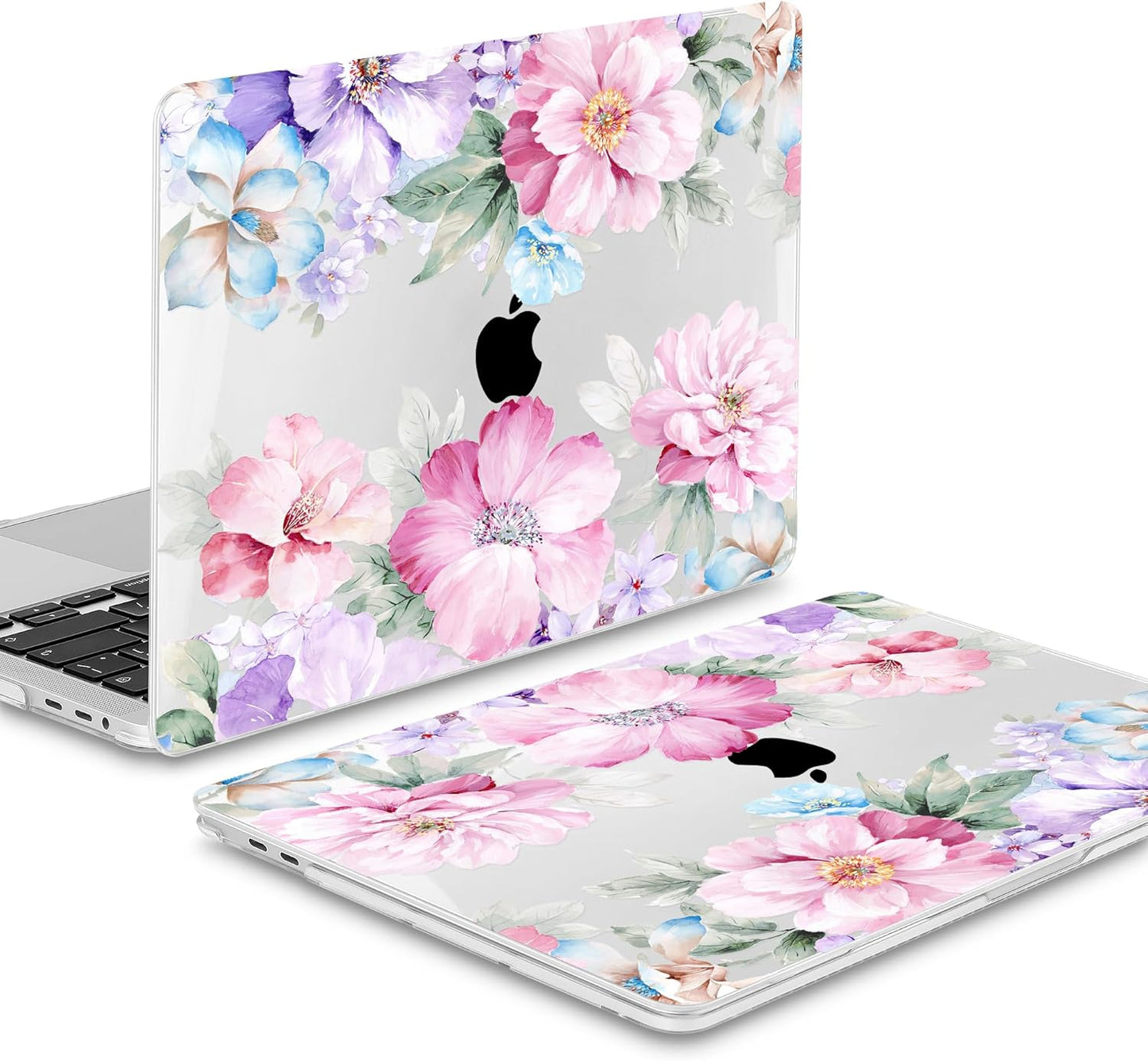 Mektron for MacBook Pro 16 inch Case 2020 2019 Release A2141, Soft Touch Plastic Laptop Case Pro 16-inch with Touch Bar & ID, Illustration Flower