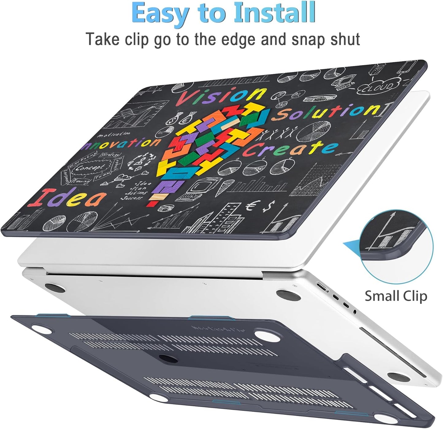 Mektron Case for MacBook Pro 16" M4 A3403 A3186 M3 A2991 M2 A2780 M1 A2485 (2021/2023/2024) Pro/Max with Touch ID, Hard Shell Plastic Laptop Cover Keyboard Cover Screen Protector, Black