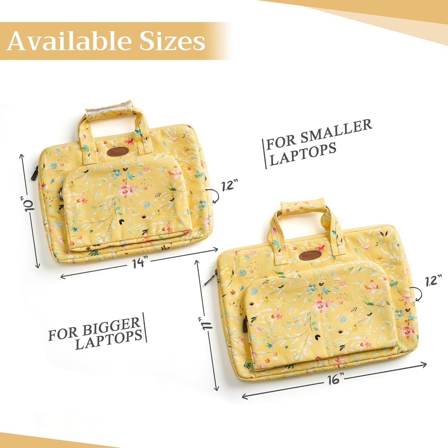 Maison d'Hermine Laptop bag with front pocket Stain and water repellent Cotton canvas