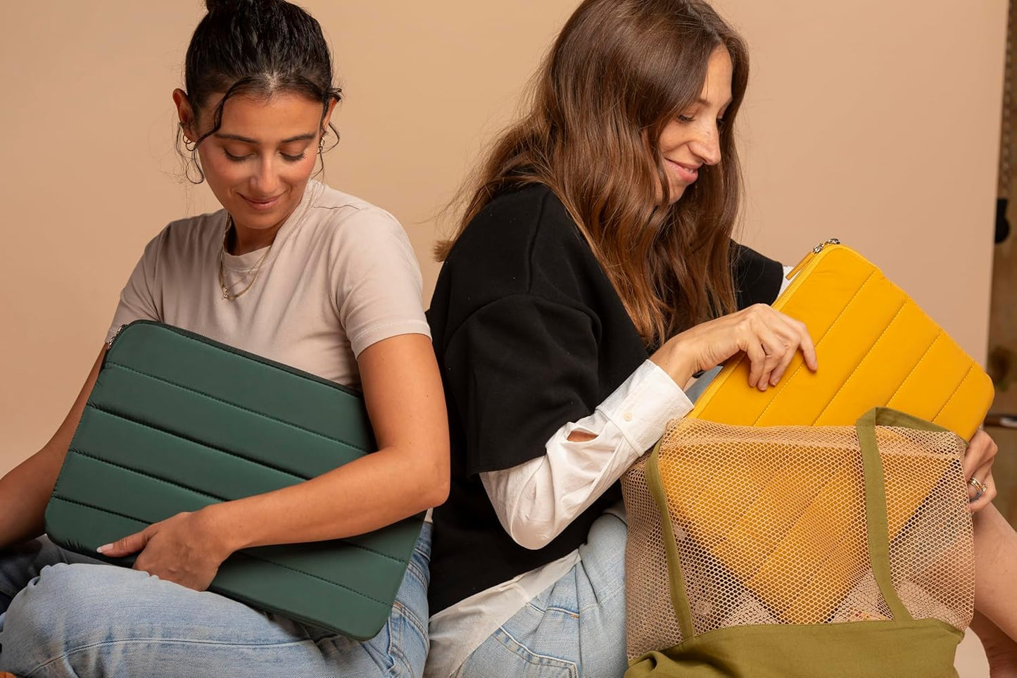 ANECDOTE Laptop Case 13-14 Inch – A Perfect Laptop Sleeve That is Compatible with MacBook Air/Pro and iPad Pro 12.9 – Fits in Your Bag, Made of 100% Nylon with Aesthetic Design (Marigold)