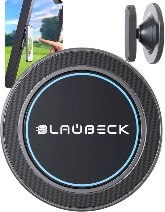 Alloy Magnetic Golf Cart Phone Holder for iPhone MagSafe & Android Compatible with Club Car, Icon, Yamaha, EZGO Golf Cart Accessories